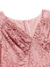 1950s Floral Lace Solid Swing Dress