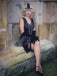 1920s Sequined Fringe Flapper Dress