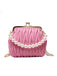 Retro Pearl Chain Solid Frame Bag