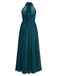 1950s Chiffon Sleeveless Solid Vintage Dress