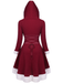1950s Furry Patchwork Solid Lace-up Dress