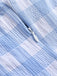 Blue 1950s Spaghetti Strap Plaid Dress