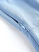 Blue 1950s Pocket Button Solid  Dress