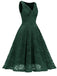 1950s Floral Lace Solid Swing Dress
