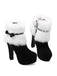 Retro Christmas Short Plush High Heel Shoes