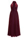 1950s Chiffon Sleeveless Solid Vintage Dress