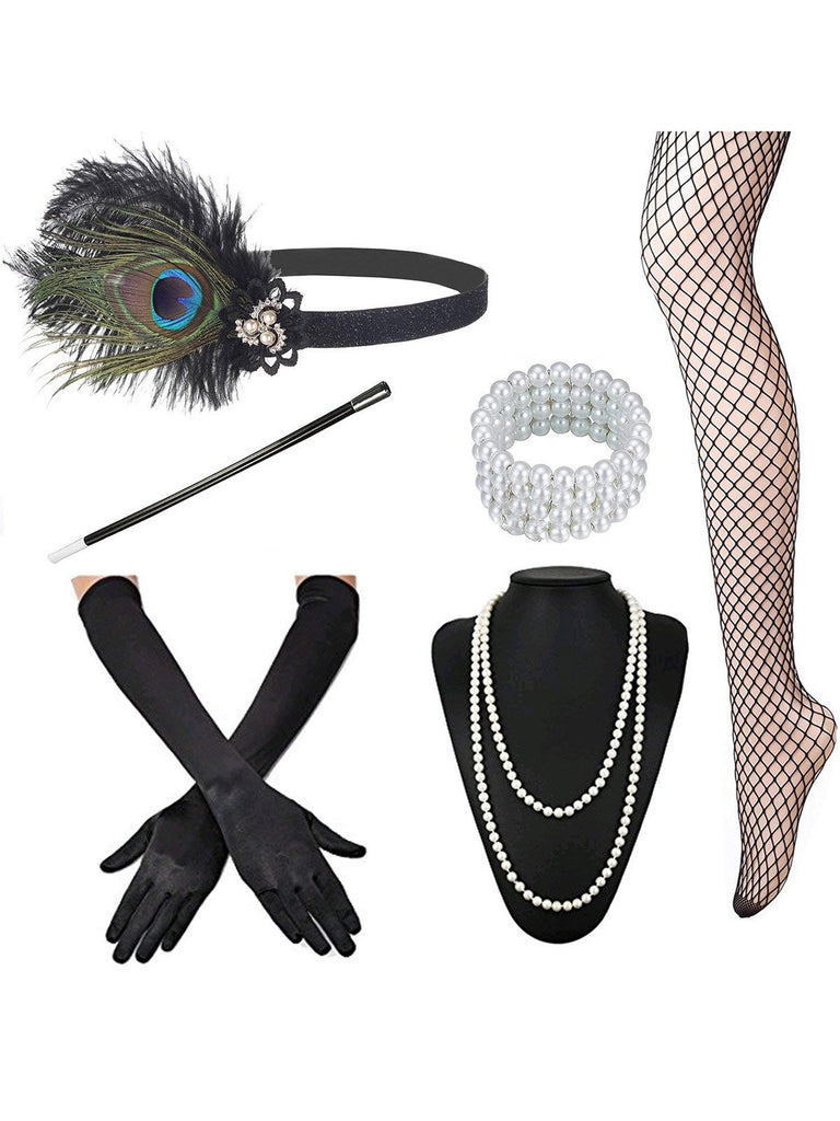 6Pcs 1920s Accessories Set - vintage fashion, retro style