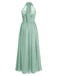 1950s Chiffon Sleeveless Solid Vintage Dress
