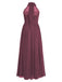 1950s Chiffon Sleeveless Solid Vintage Dress
