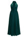 1950s Chiffon Sleeveless Solid Vintage Dress