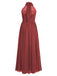 1950s Chiffon Sleeveless Solid Vintage Dress
