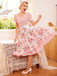 1950s Floral Patchwork Swing Dress