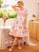 1950s Floral Patchwork Swing Dress
