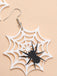 Retro Halloween Cobweb Drop Necklace
