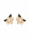 Retro Apricot Flower Stud Earrings