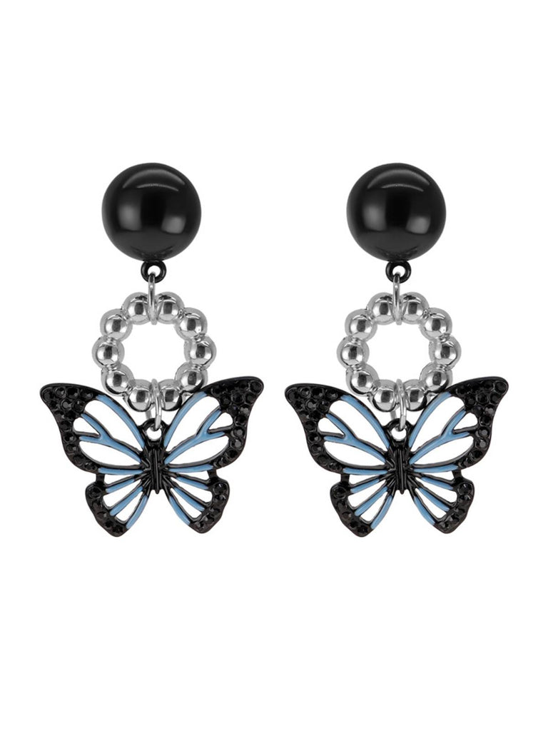 Retro Butterfly Shining Decorate Earrings