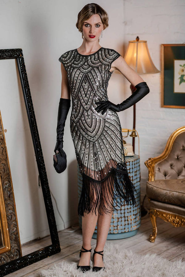 Retro Stage 1920s Fringed Flapper Gatsby Dress