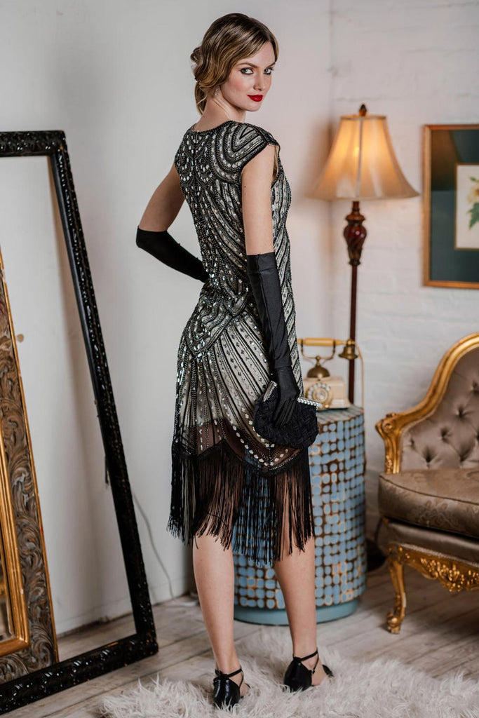 1920s Fringed Flapper Gatsby Dress