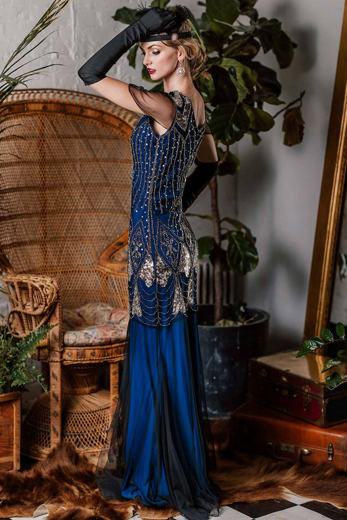 [Clearance] 1920s Sequined Maxi Flapper Dress
