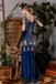 [Clearance] Blue 1920s Sequined Maxi Flapper Dress-US Warehouse