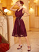 1950s Lace V Neck Bow Dress