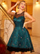 1950s Mesh Hi-Lo Back Lace Up Dress