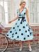 1950s Bow Polka Dot Swing Dress