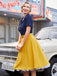 Snow White Style Button 1950s Dress