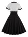 1950s Polka Dot Patchwork Swing Dress