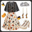 Beige 1950s Halloween Cap Costume Dress: timeless style reimagined