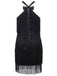 Black 1920s Back Bow Tassel Flapper Dress — vintage elegance for the modern woman
