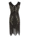 Black 1920s Sequin Fringed Gatsby Dress: timeless style reimagined