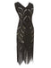Black 1920s Sequin Fringed Gatsby Dress: timeless style reimagined