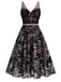 Black 1950s Butterfly Mesh Stitching Dress — vintage elegance for the modern woman