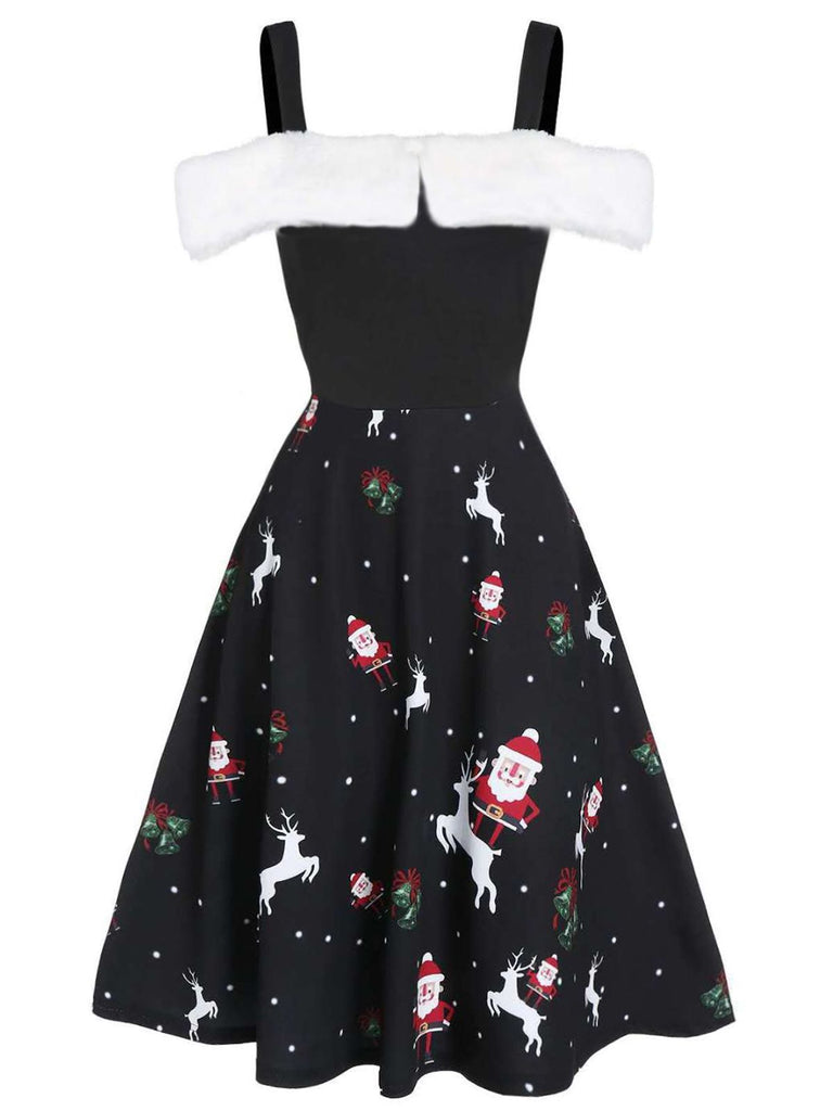 Black 1950s Cold Shoulder Swing Dress — vintage elegance for the modern woman