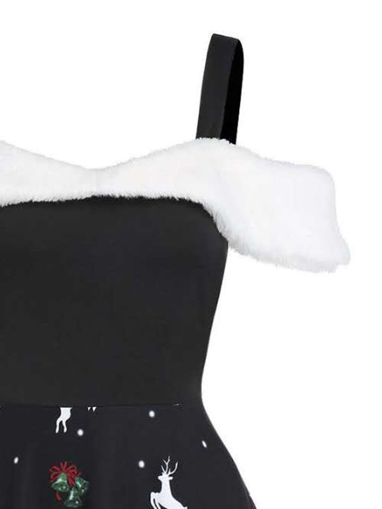 Black 1950s Cold Shoulder Swing Dress — vintage elegance for the modern woman