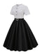 Black 1950s Dots Patchwork Dress — vintage elegance for the modern woman