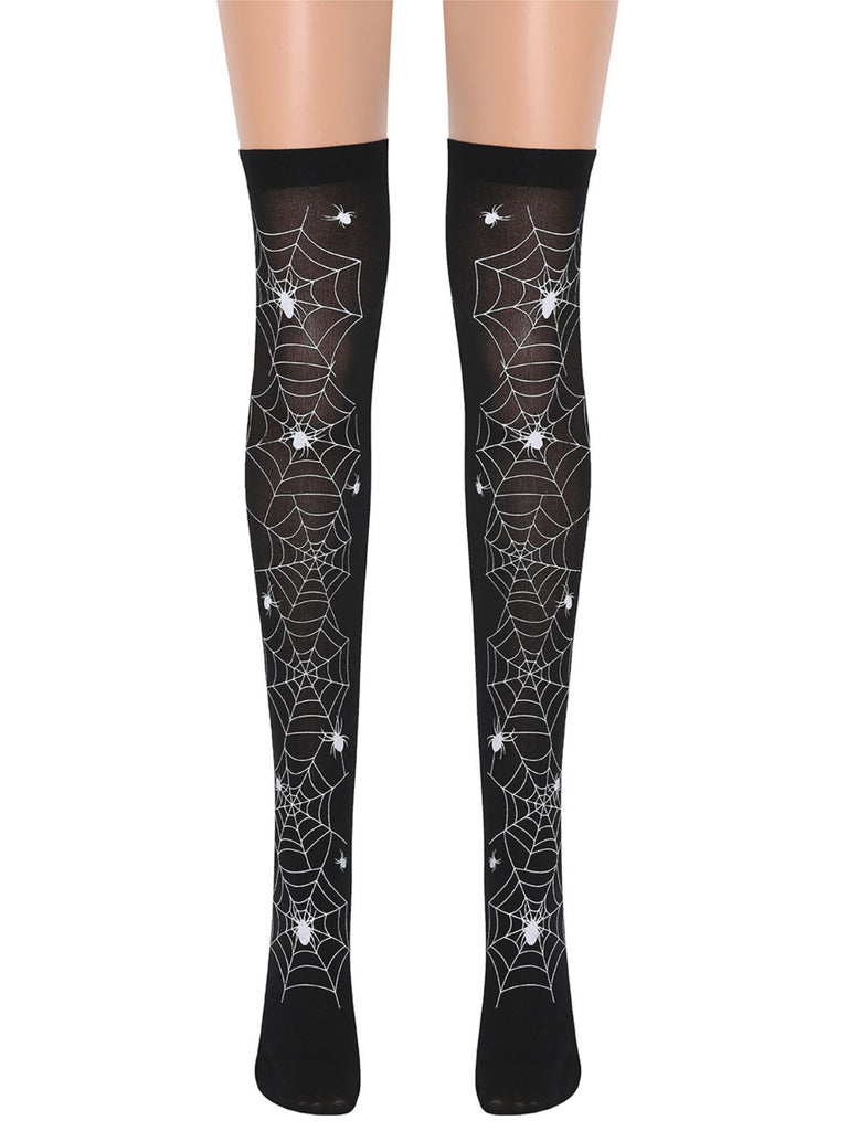 Black 1950s Halloween Thigh-High Socks: timeless style reimagined