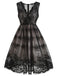 Black 1950s Lace Floral Swing Dress: timeless style reimagined