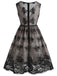 Black 1950s Lace Floral Swing Dress — vintage elegance for the modern woman