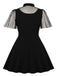 Black 1950s Lace Plus Size Solid Dress — vintage elegance for the modern woman
