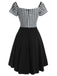 Black 1950s Plaids Button Swing Dress — vintage elegance for the modern woman