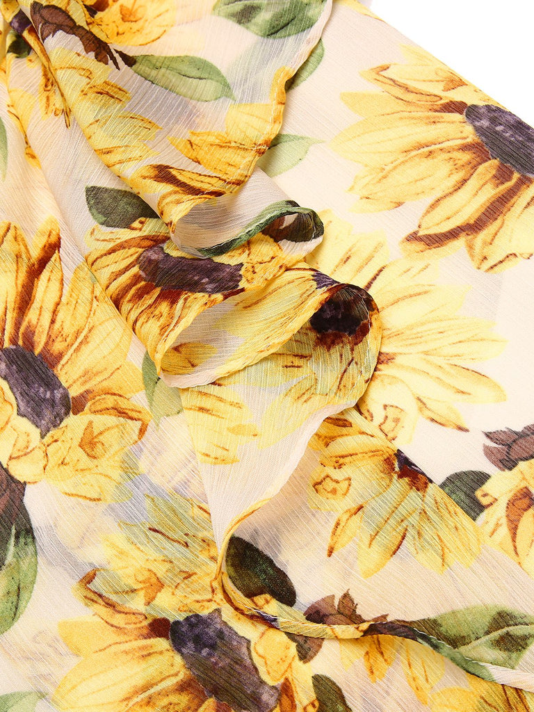 1960s Halter Sunflower Pencil Dress | 1960s | vintage dress, retro fashion