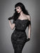 Black 1960s Off-shoulder Spider Web Dress: timeless style reimagined