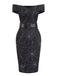 Black 1960s Off-shoulder Spider Web Dress: timeless style reimagined