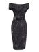 Black 1960s Off-shoulder Spider Web Dress: timeless style reimagined