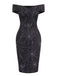 Black 1960s Off-shoulder Spider Web Dress, vintage dress, retro fashion - perfect for women who love vintage and retro fashion