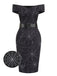 Black 1960s Off-shoulder Spider Web Dress, vintage dress, retro fashion - perfect for women who love vintage and retro fashion