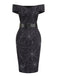 Black 1960s Off-shoulder Spider Web Dress, vintage dress, retro fashion - perfect for women who love vintage and retro fashion