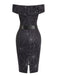 Black 1960s Off-shoulder Spider Web Dress, vintage dress, retro fashion - perfect for women who love vintage and retro fashion